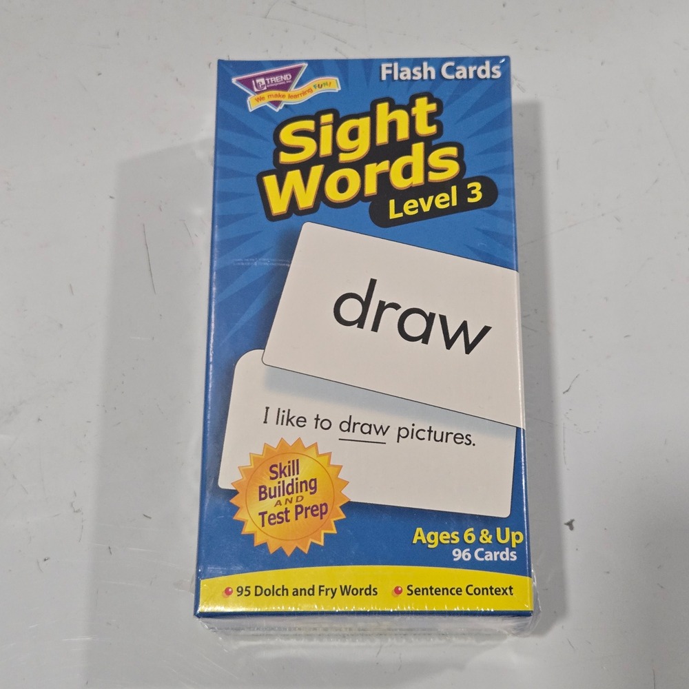 Trend Enterprises Sight Words Level 3 Flash Cards 96ct Ages 6+ T-53019 NEW
